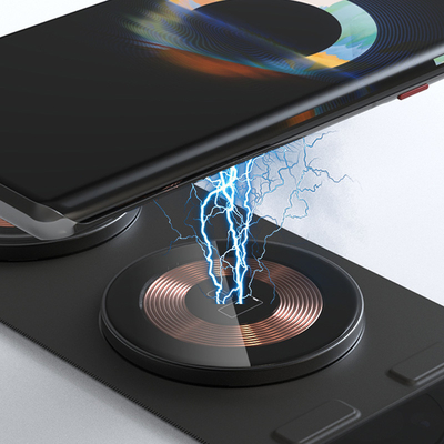 Trending Products 2022 New Arrivals Portable Folding 15 Watt 3 In 1 Transparent Wireless Charger